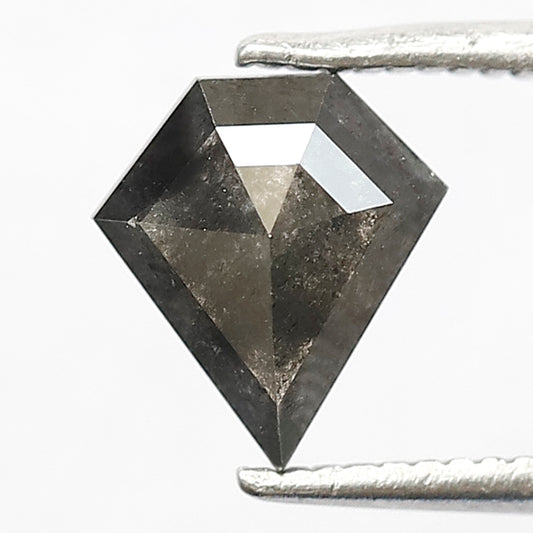 1.01 CT Geometric shape Natural loose 7.70 MM Grey Black color salt and pepper diamond
