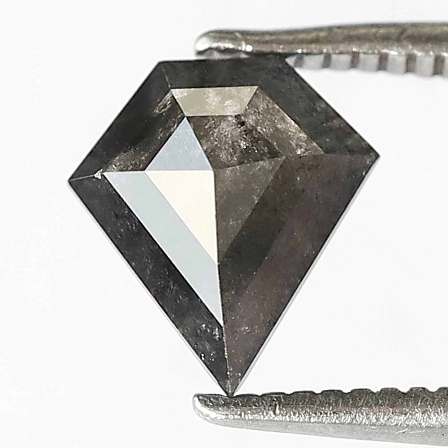 1.01 CT Geometric shape Natural loose 7.70 MM Grey Black color salt and pepper diamond