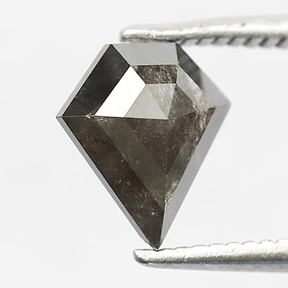 1.01 CT Geometric shape Natural loose 7.70 MM Grey Black color salt and pepper diamond