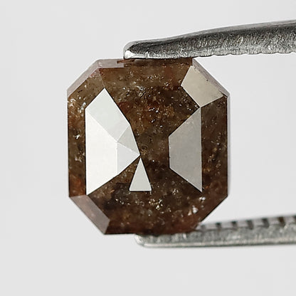 1.41 CT Natural Brown colorsalt and pepper rustic diamond ,Rose cut emerald diamond