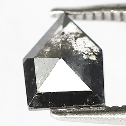 1 CT Geometric shape Natural Loose Grey Black color 6.70 MM salt and pepper diamond