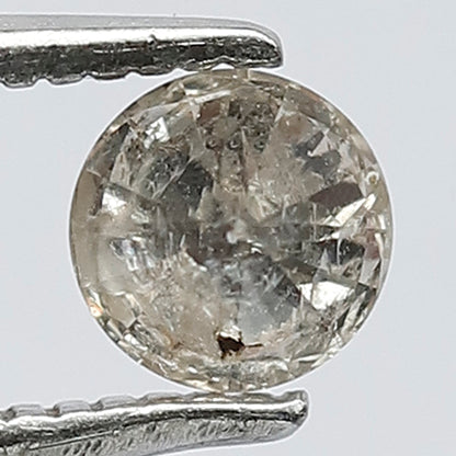 0.36 CT Salt and Pepper Round Shape Brilliant Cut Brownish Loose Conflict Free Ethically Sourced Diamond
