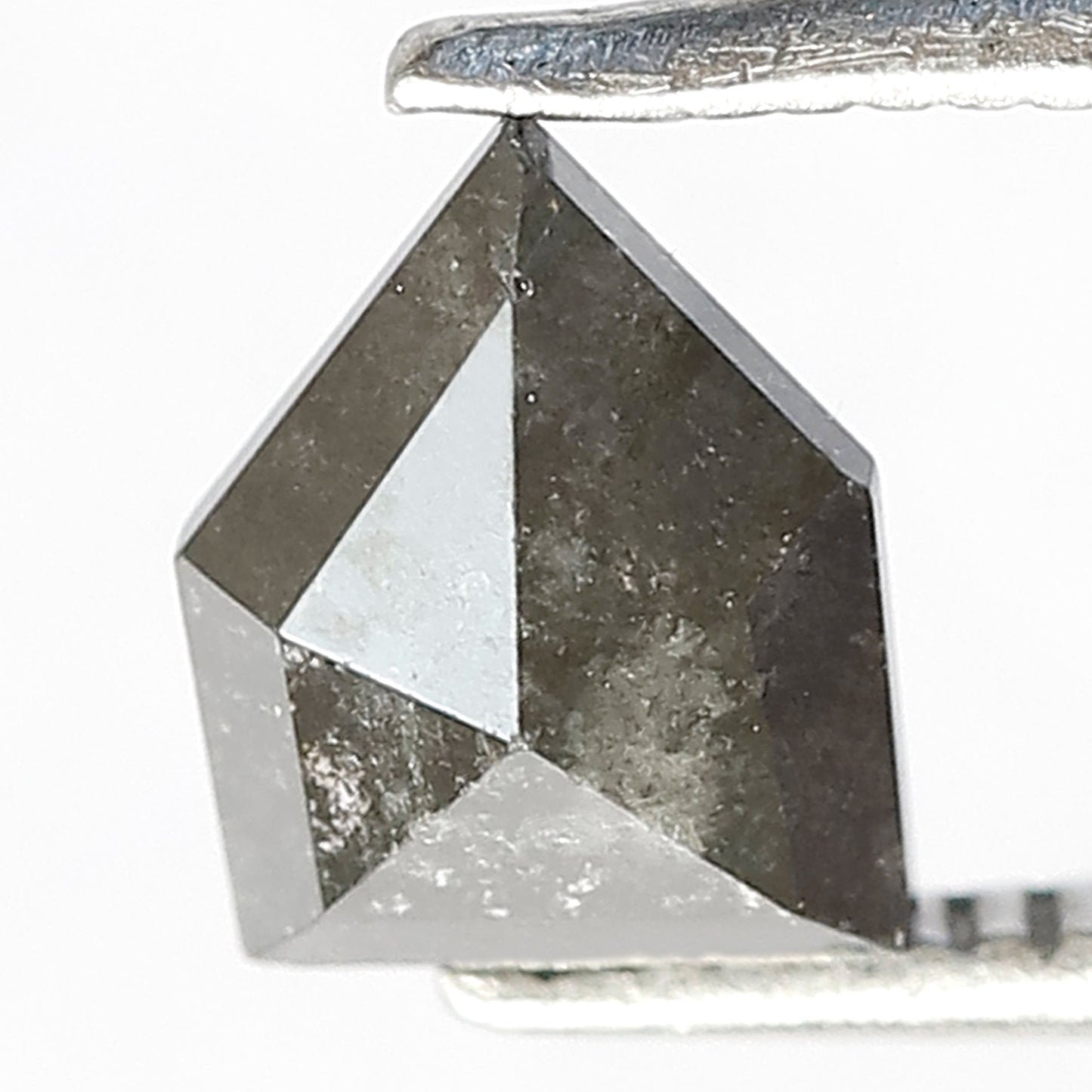 1 CT Geometric shape Natural Loose Grey Black color 6.70 MM salt and pepper diamond