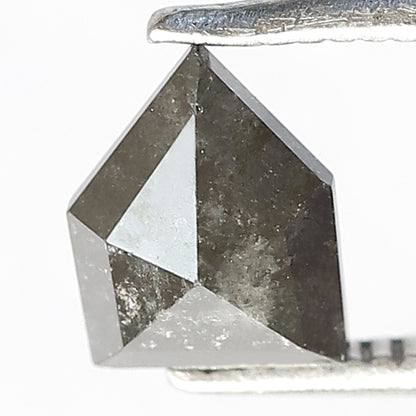 1 CT Geometric shape Natural Loose Grey Black color 6.70 MM salt and pepper diamond
