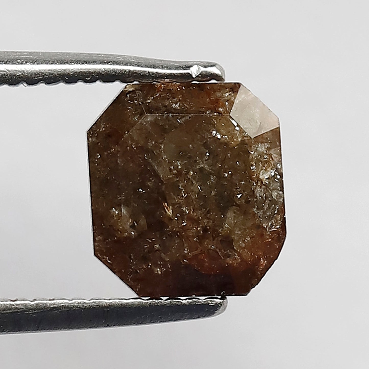 1.41 CT Natural Brown colorsalt and pepper rustic diamond ,Rose cut emerald diamond