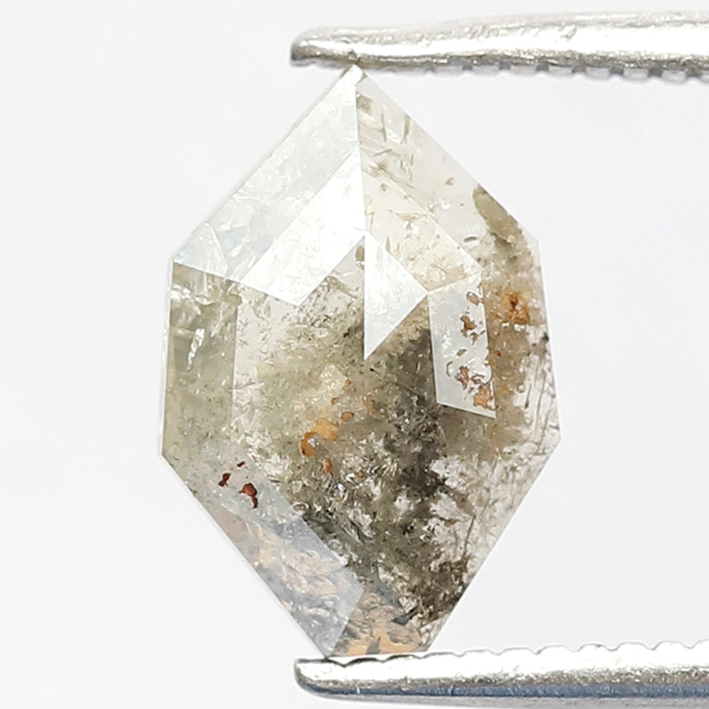 Natural 1.31 Carat Geometric Cut Salt & Pepper Diamond | Gray Loose Diamond Stone