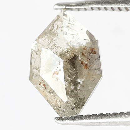 Natural 1.31 Carat Geometric Cut Salt & Pepper Diamond | Gray Loose Diamond Stone