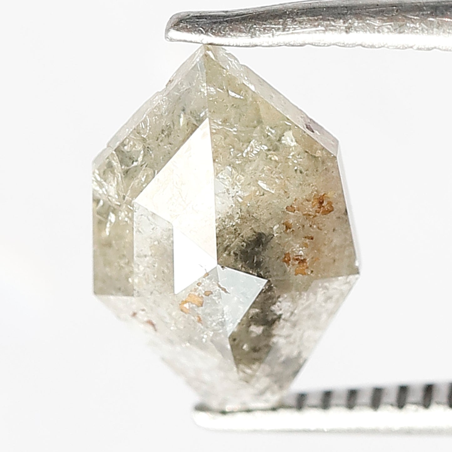 Natural 1.31 Carat Geometric Cut Salt & Pepper Diamond | Gray Loose Diamond Stone
