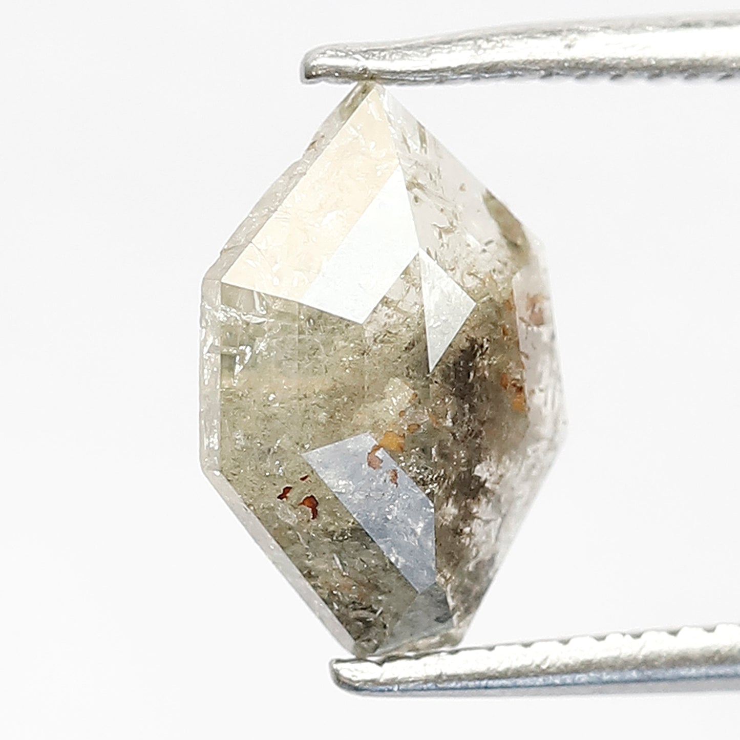 Natural 1.31 Carat Geometric Cut Salt & Pepper Diamond | Gray Loose Diamond Stone