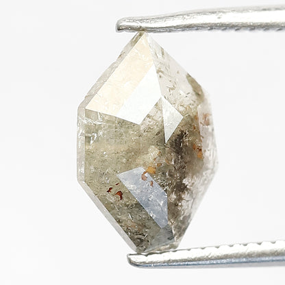 Natural 1.31 Carat Geometric Cut Salt & Pepper Diamond | Gray Loose Diamond Stone