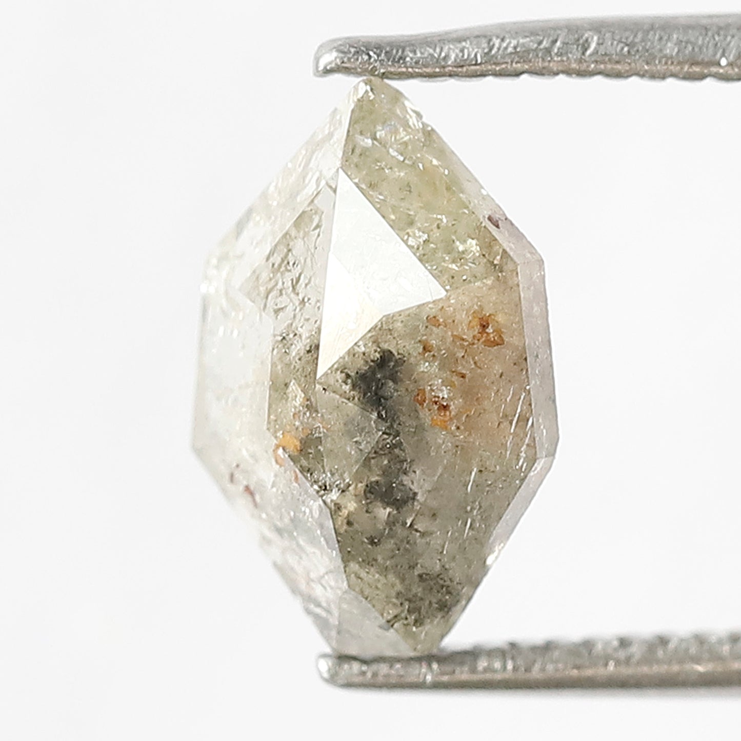 Natural 1.31 Carat Geometric Cut Salt & Pepper Diamond | Gray Loose Diamond Stone