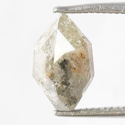 Natural 1.31 Carat Geometric Cut Salt & Pepper Diamond | Gray Loose Diamond Stone