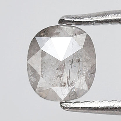 0.47 Ct 5 MM Oval Shape Natural Loose Diamond Misty White Color Salt and pepper Diamond