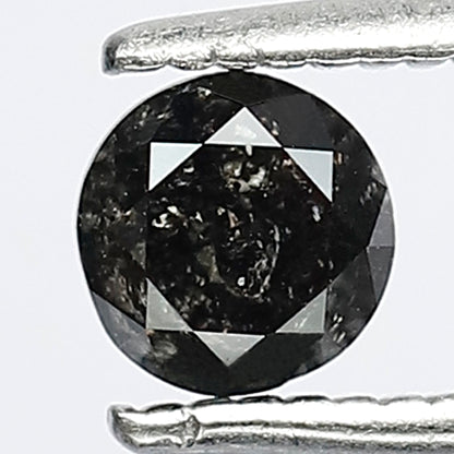 0.41 CT Splendid Black Grey I3 Clarity Salt and Pepper Diamond Made For Claw Prong Engagement Ring