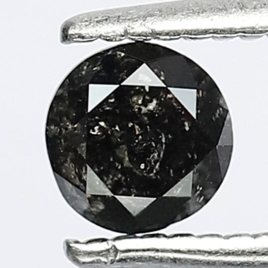 0.41 CT Splendid Black Grey I3 Clarity Salt and Pepper Diamond Made For Claw Prong Engagement Ring