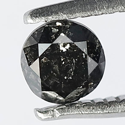 0.41 CT Splendid Black Grey I3 Clarity Salt and Pepper Diamond Made For Claw Prong Engagement Ring
