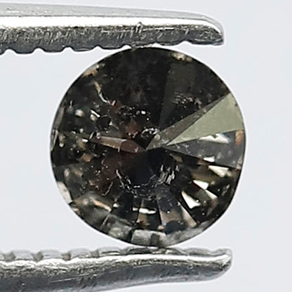 0.41 CT Splendid Black Grey I3 Clarity Salt and Pepper Diamond Made For Claw Prong Engagement Ring