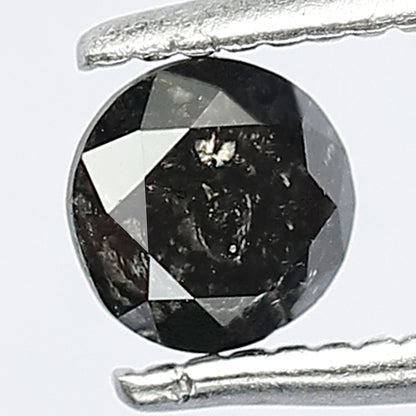 0.41 CT Splendid Black Grey I3 Clarity Salt and Pepper Diamond Made For Claw Prong Engagement Ring