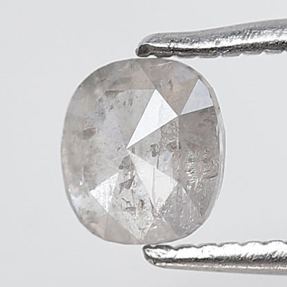 0.47 Ct 5 MM Oval Shape Natural Loose Diamond Misty White Color Salt and pepper Diamond