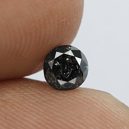 0.41 CT Splendid Black Grey I3 Clarity Salt and Pepper Diamond Made For Claw Prong Engagement Ring
