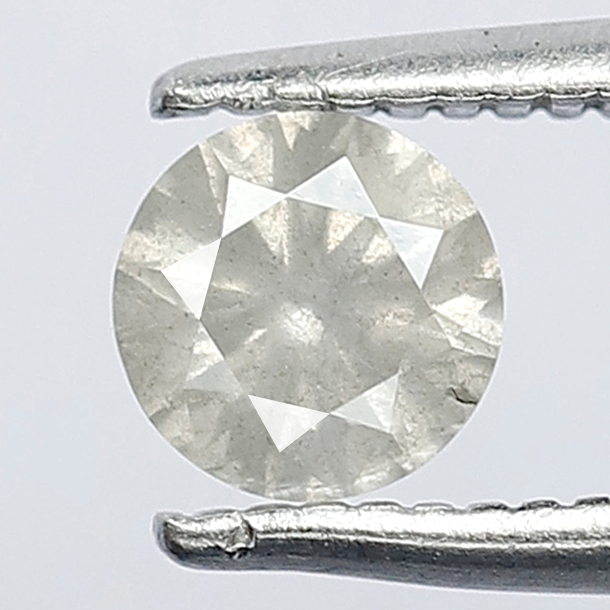 0.39 CT Round Brilliant Cut 4.7 x 4.7 MM Natural Grey Salt and Pepper Diamond Perfect For Making Handmade Ring