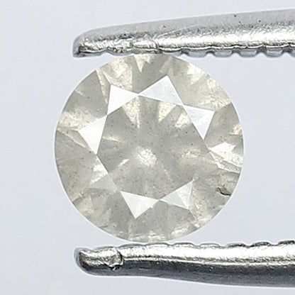 0.39 CT Round Brilliant Cut 4.7 x 4.7 MM Natural Grey Salt and Pepper Diamond Perfect For Making Handmade Ring