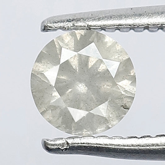 0.39 CT Round Brilliant Cut 4.7 x 4.7 MM Natural Grey Salt and Pepper Diamond Perfect For Making Handmade Ring