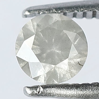 0.39 CT Round Brilliant Cut 4.7 x 4.7 MM Natural Grey Salt and Pepper Diamond Perfect For Making Handmade Ring