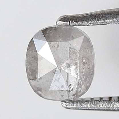 0.47 Ct 5 MM Oval Shape Natural Loose Diamond Misty White Color Salt and pepper Diamond