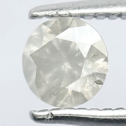0.39 CT Round Brilliant Cut 4.7 x 4.7 MM Natural Grey Salt and Pepper Diamond Perfect For Making Handmade Ring