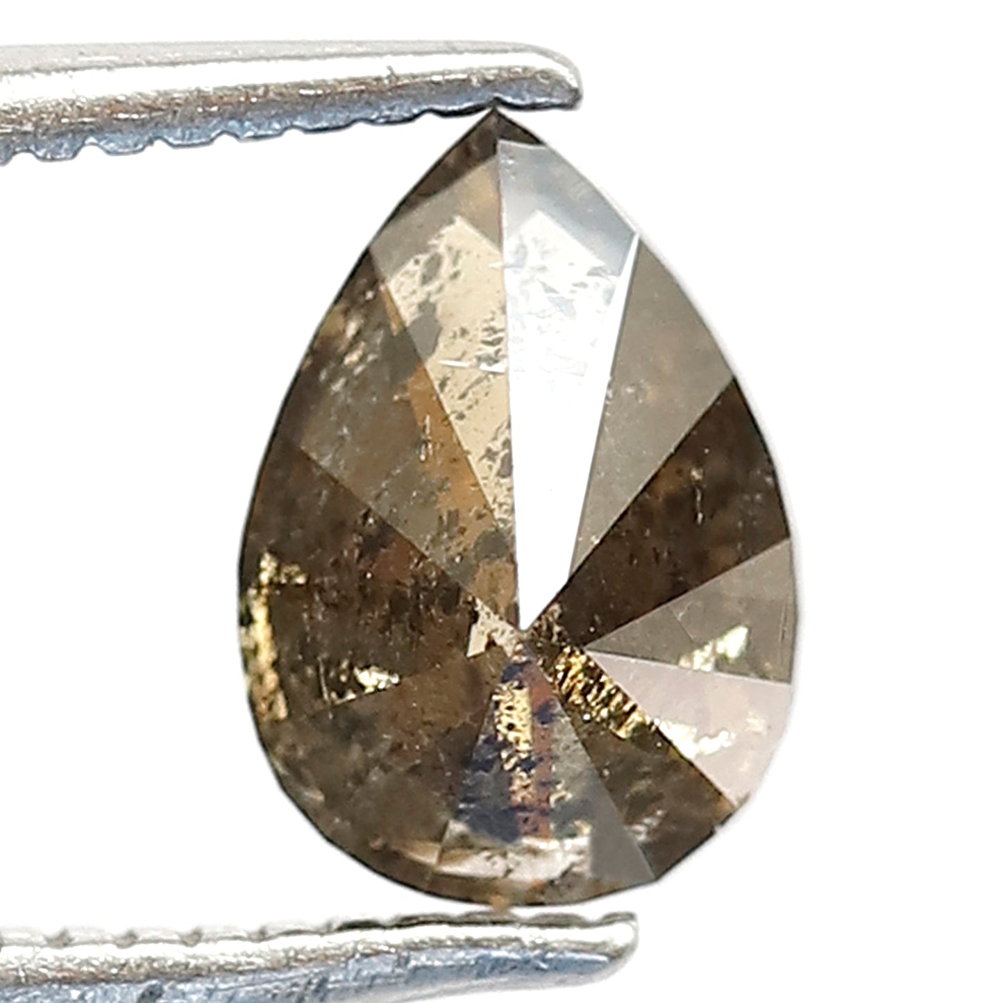 Pear Shape Salt and Pepper Diamond 1.04 CT | Natural Dark Green Loose Diamond for Ring