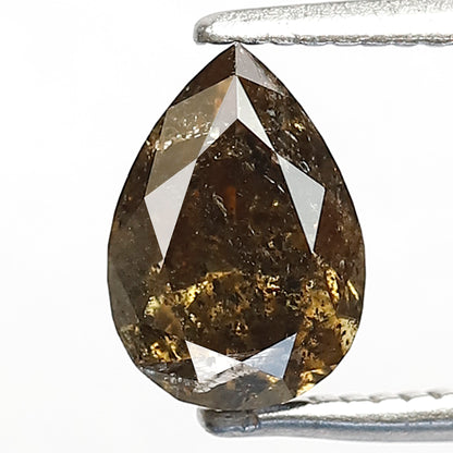 Pear Shape Salt and Pepper Diamond 1.04 CT | Natural Dark Green Loose Diamond for Ring