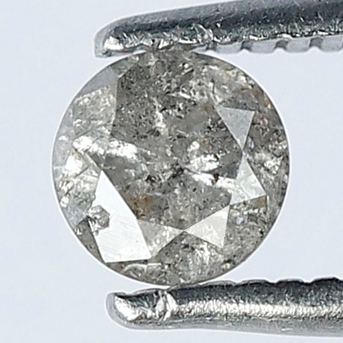 0.38 CT Salt and Pepper Brilliant Cut Grey Best I3 Clarity Round Shape Loose Ethically Sourced Natural Diamond