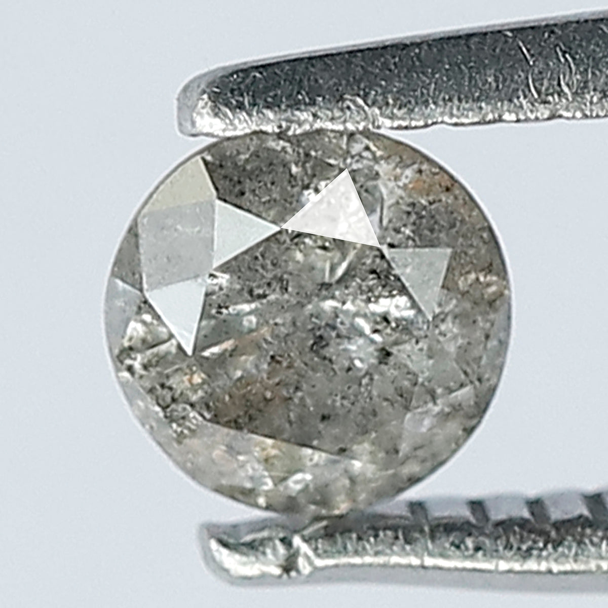 0.38 CT Salt and Pepper Brilliant Cut Grey Best I3 Clarity Round Shape Loose Ethically Sourced Natural Diamond