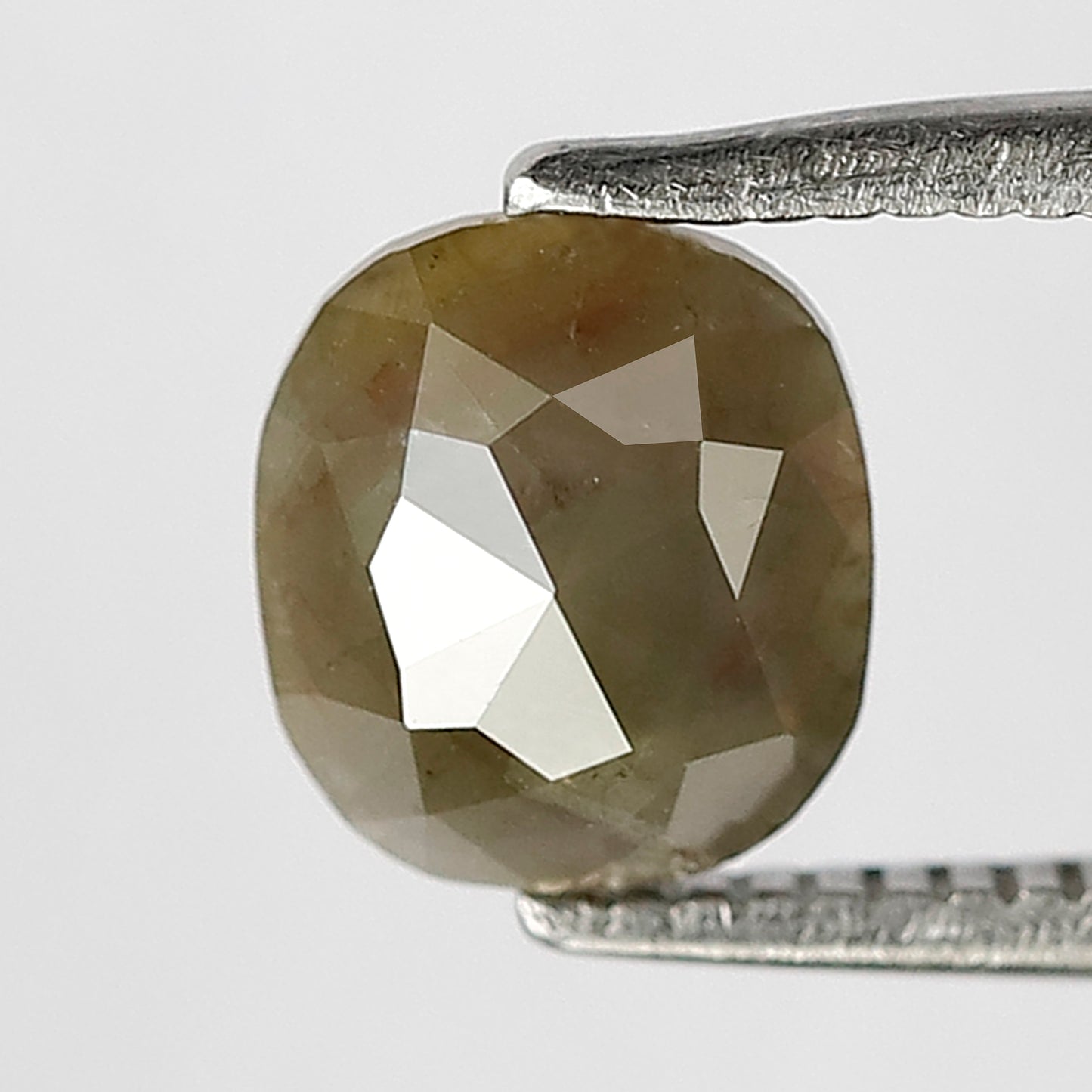 0.88 CT Natural Green color Oval shape Opaque clarity oval shape rustic diamond loose diamond