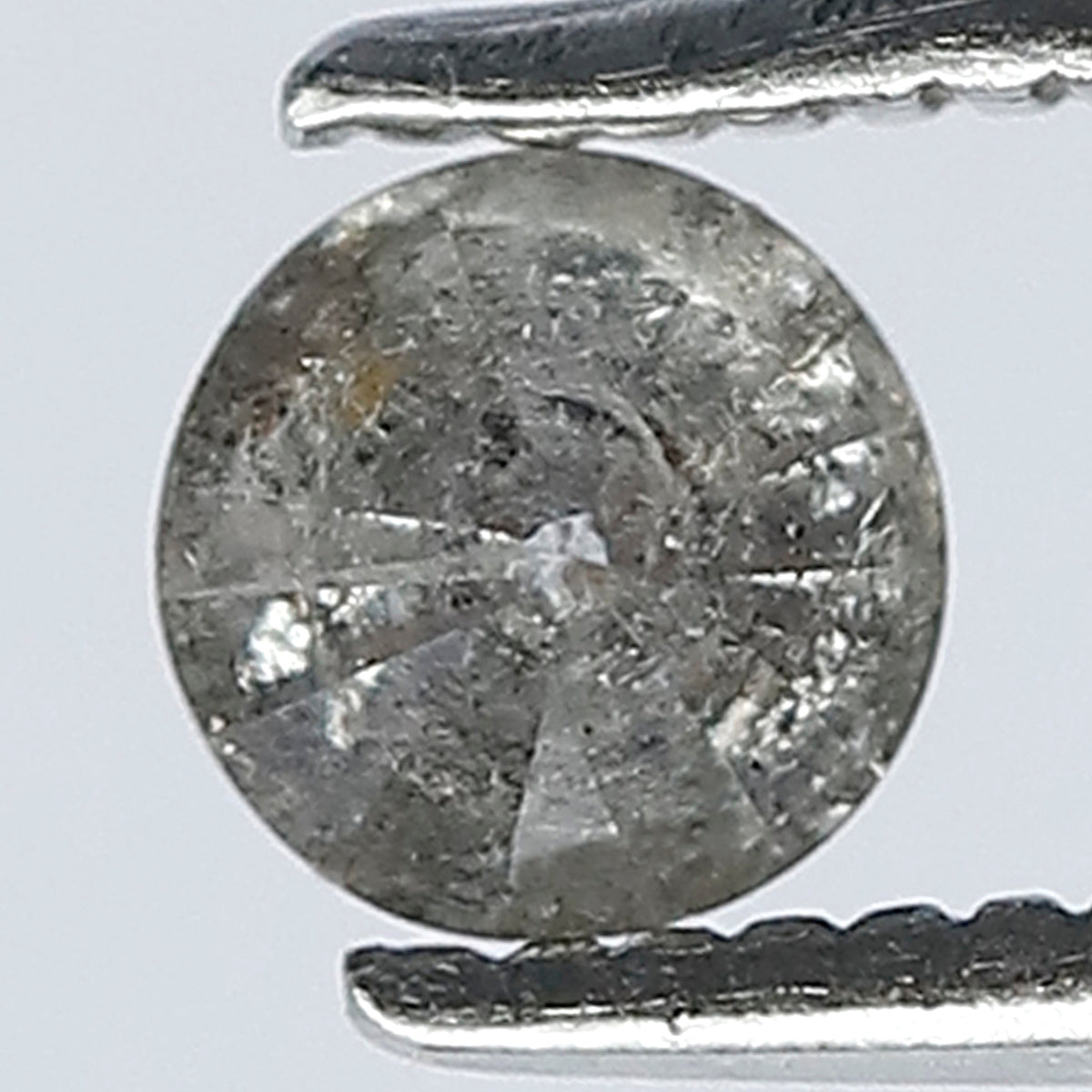 0.38 CT Salt and Pepper Brilliant Cut Grey Best I3 Clarity Round Shape Loose Ethically Sourced Natural Diamond