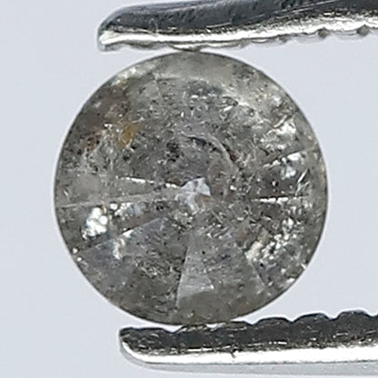 0.38 CT Salt and Pepper Brilliant Cut Grey Best I3 Clarity Round Shape Loose Ethically Sourced Natural Diamond