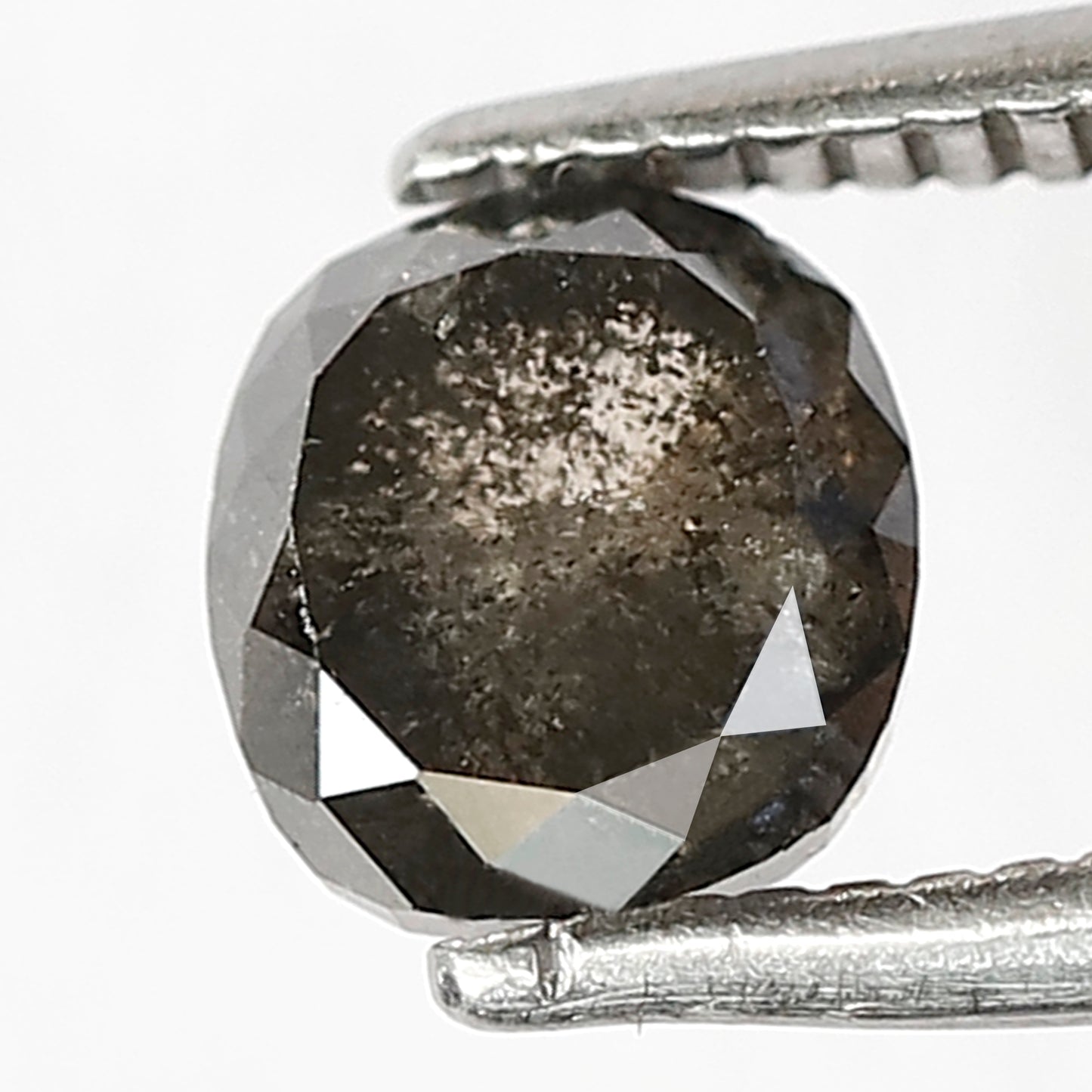 1.10 CT Gray Black Cushion Cut Diamond | Natural Salt and Pepper Loose Diamond 5.80 mm