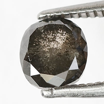 1.10 CT Gray Black Cushion Cut Diamond | Natural Salt and Pepper Loose Diamond 5.80 mm