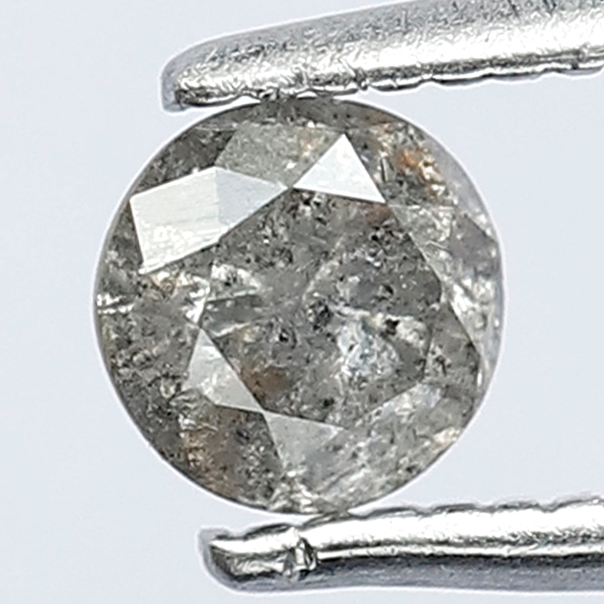 0.38 CT Salt and Pepper Brilliant Cut Grey Best I3 Clarity Round Shape Loose Ethically Sourced Natural Diamond