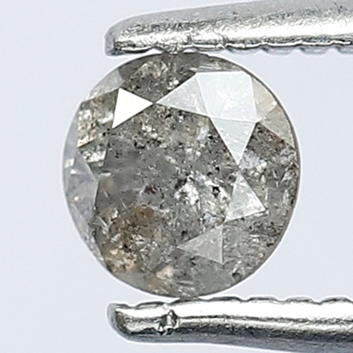 0.38 CT Salt and Pepper Brilliant Cut Grey Best I3 Clarity Round Shape Loose Ethically Sourced Natural Diamond