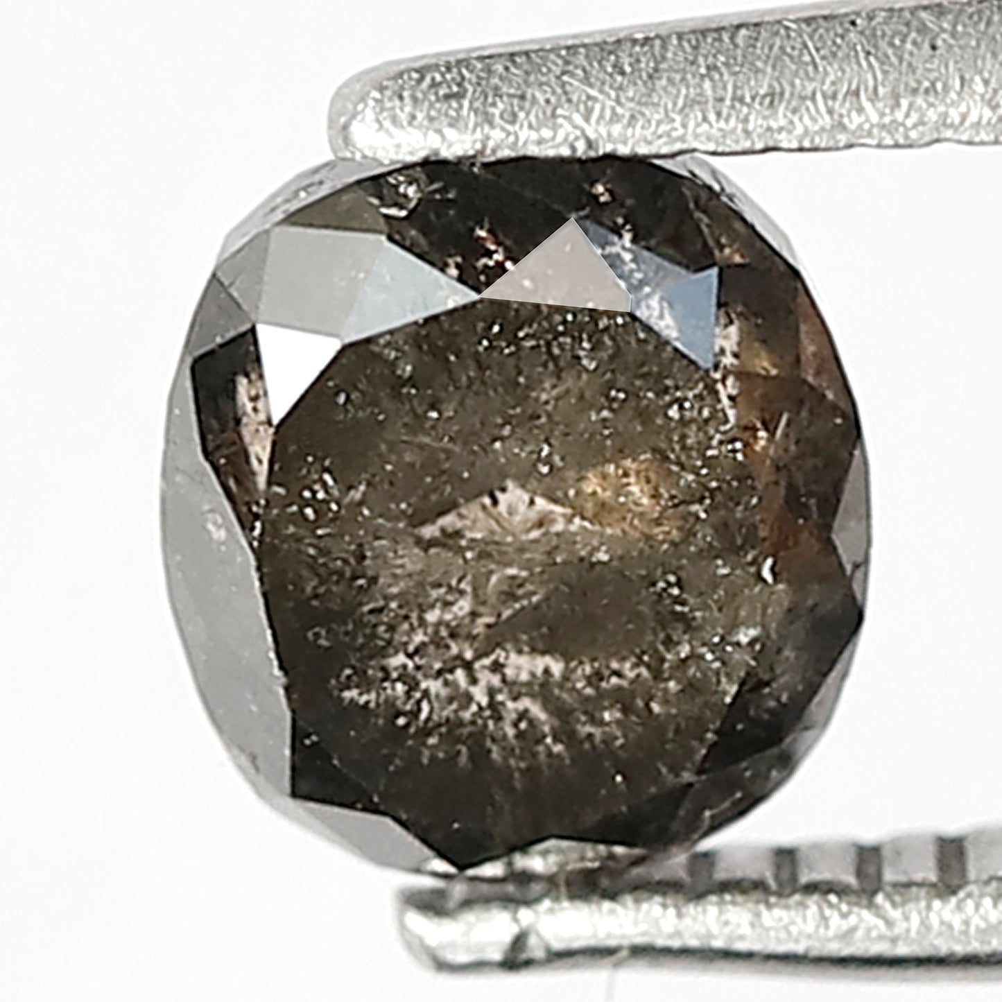 1.10 CT Gray Black Cushion Cut Diamond | Natural Salt and Pepper Loose Diamond 5.80 mm