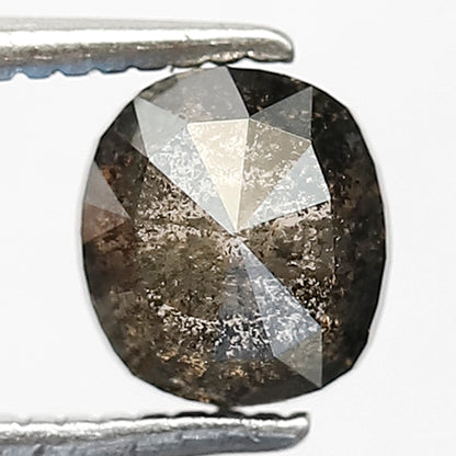1.10 CT Gray Black Cushion Cut Diamond | Natural Salt and Pepper Loose Diamond 5.80 mm