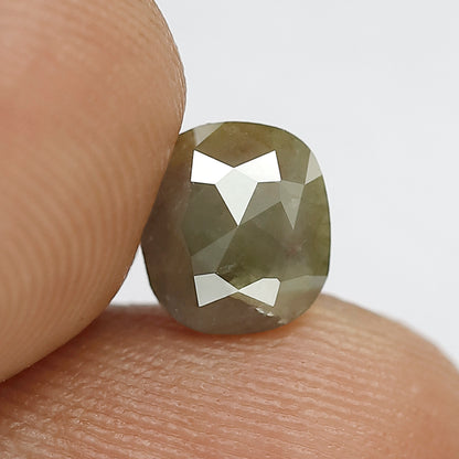 0.88 CT Natural Green color Oval shape Opaque clarity oval shape rustic diamond loose diamond