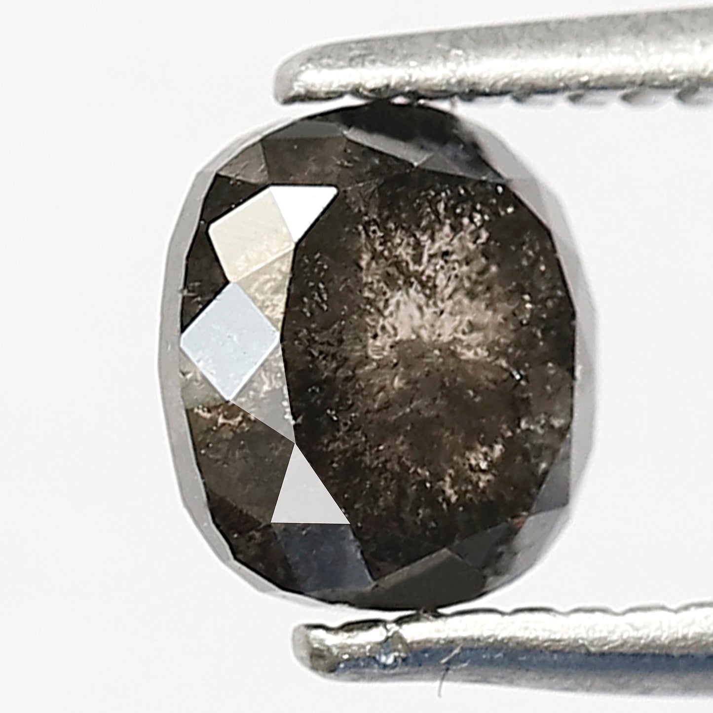 1.10 CT Gray Black Cushion Cut Diamond | Natural Salt and Pepper Loose Diamond 5.80 mm