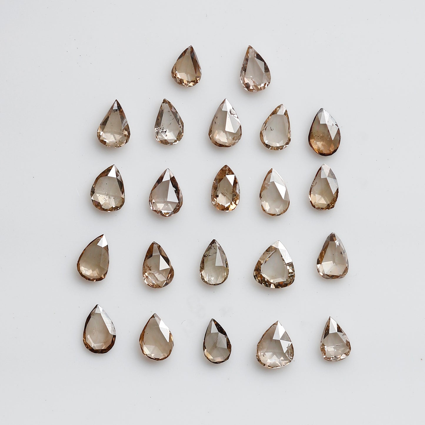 1.00 CT Pear Shape Champagne Rose cut Diamond Lot, 3 x 2 mm VS-SI Clarity Loose Diamonds For Making Ring and Jewelry