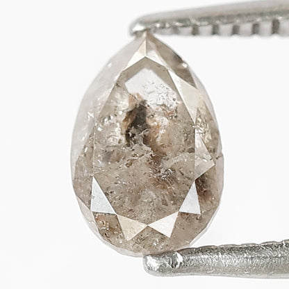 1.12 CT Pear Cut Salt and Pepper Diamond | Natural Gray Black Loose Diamond for Ring