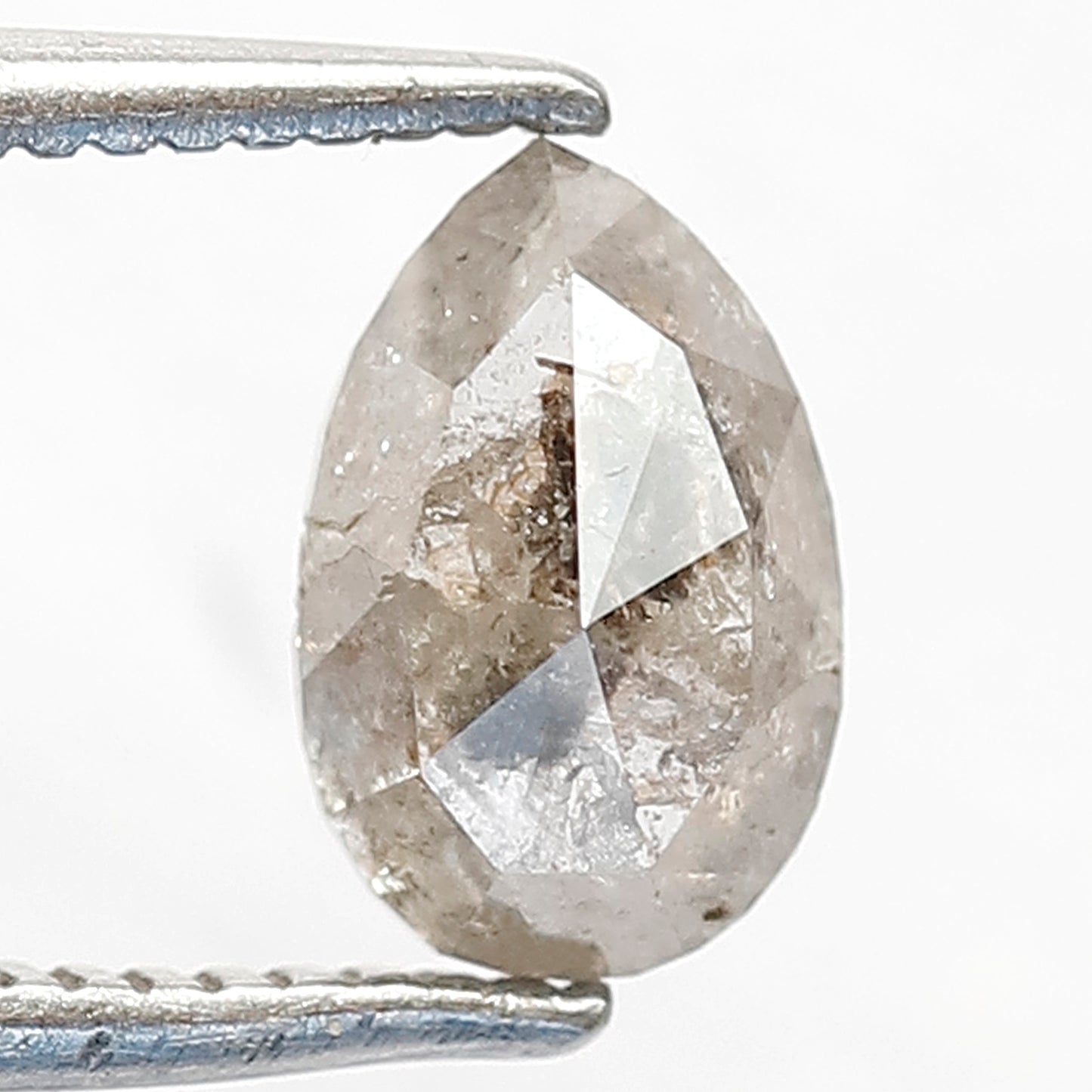 1.12 CT Pear Cut Salt and Pepper Diamond | Natural Gray Black Loose Diamond for Ring