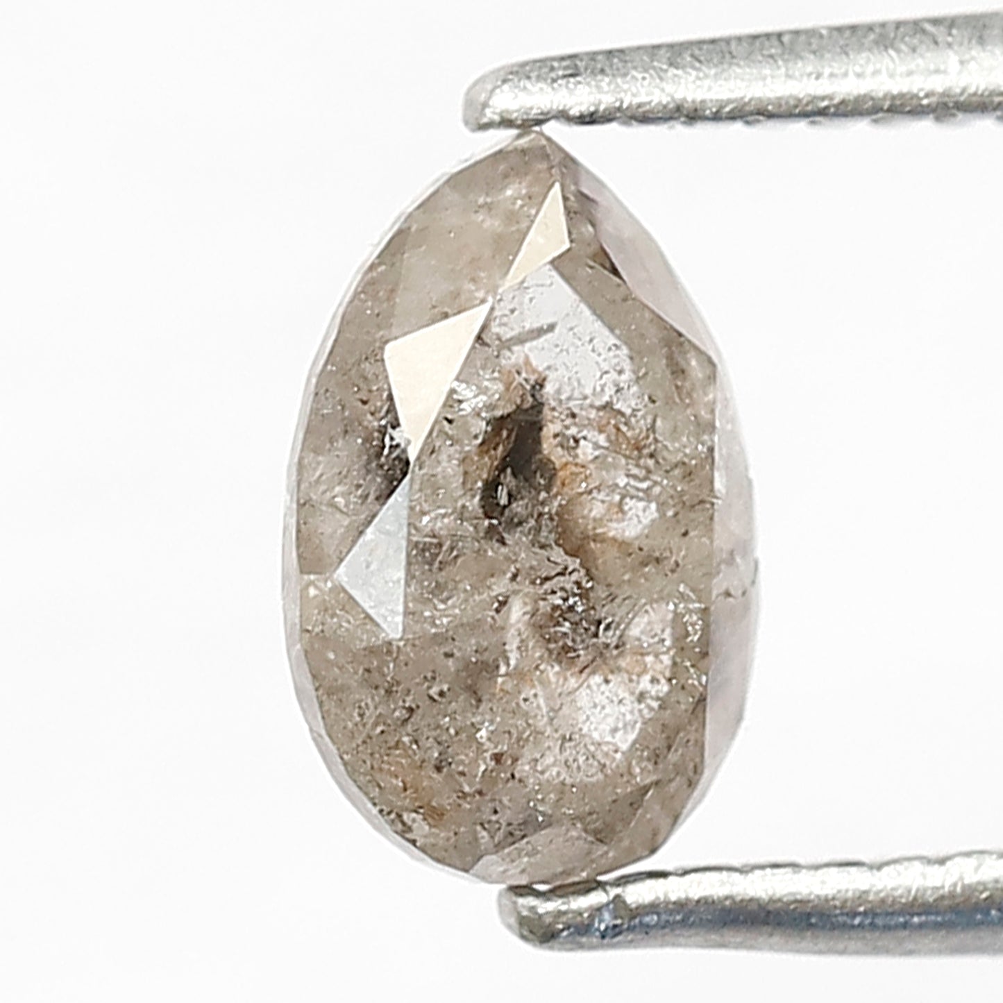 1.12 CT Pear Cut Salt and Pepper Diamond | Natural Gray Black Loose Diamond for Ring
