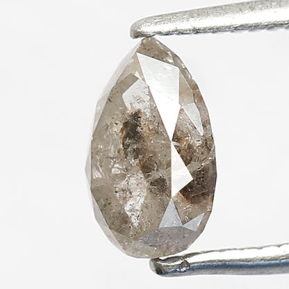 1.12 CT Pear Cut Salt and Pepper Diamond | Natural Gray Black Loose Diamond for Ring